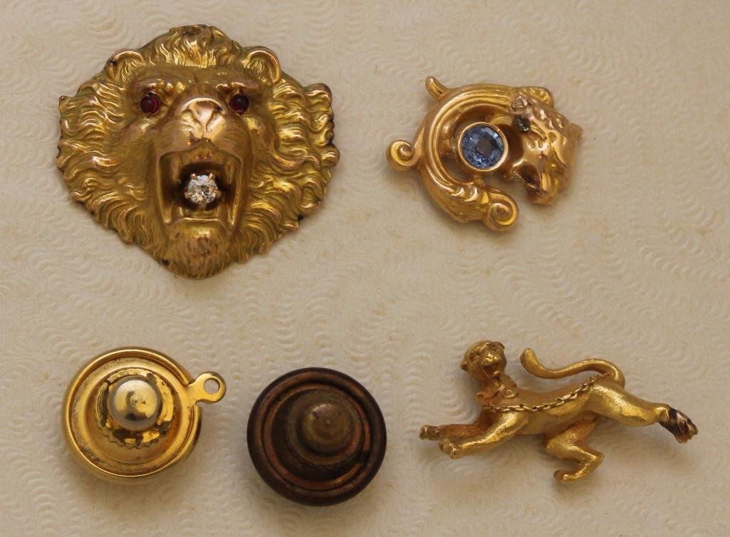 Gold Tac Pins. Lot of 3 (1 of 1)