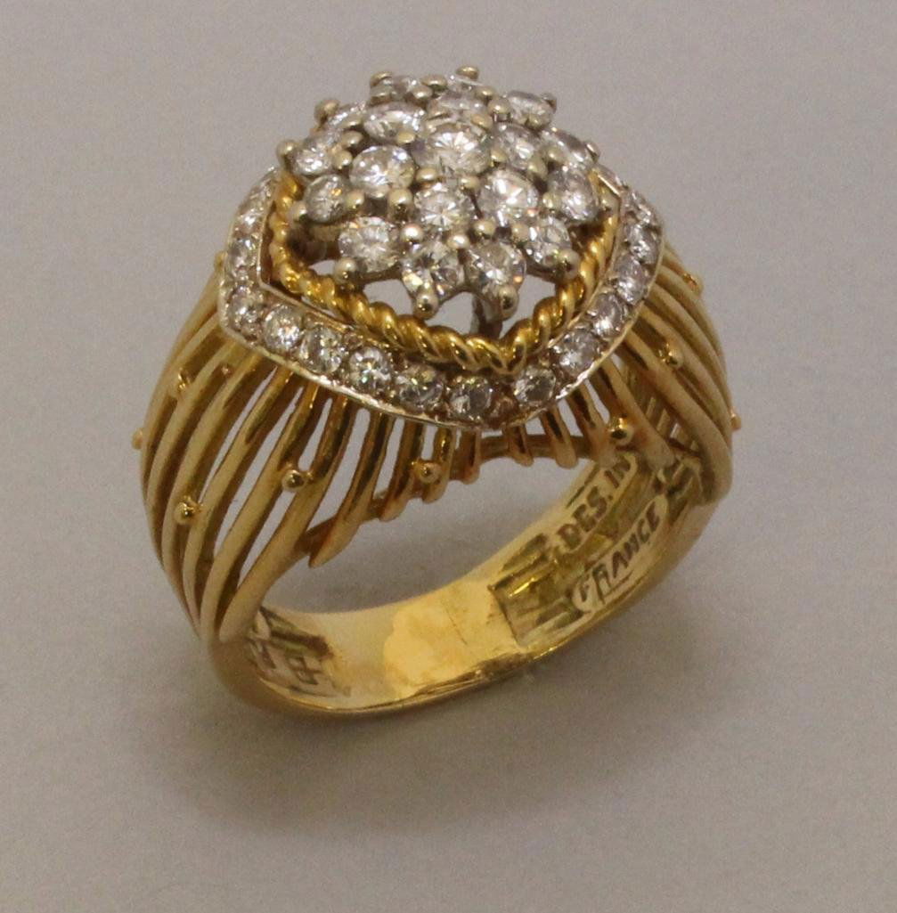 Gold Ring with Platinum and Diamonds (1 of 2)