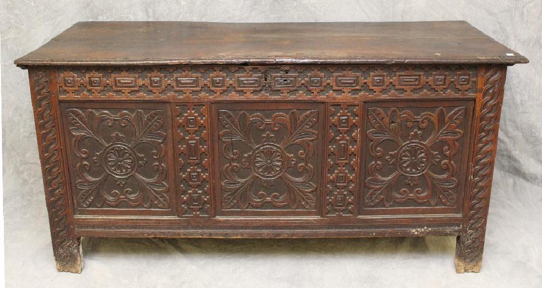 English Oak Coffer (1 of 8)