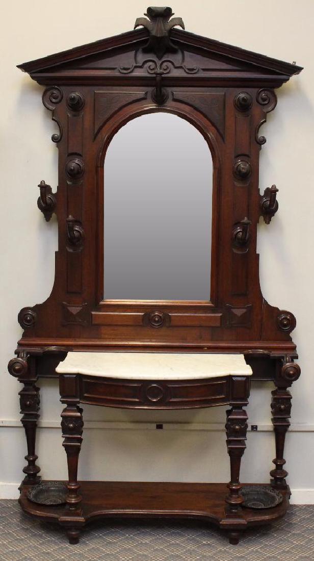 Victorian Walnut Hall Stand (1 of 7)