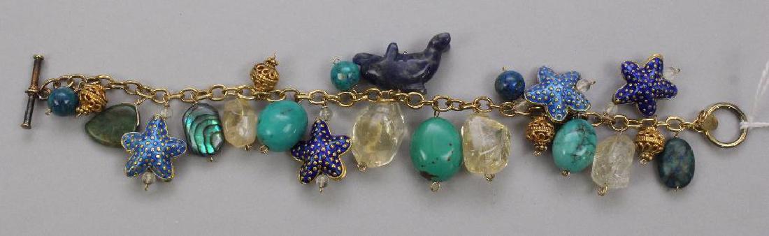 STERLING BRACELET. SAJEN. ENAMEL (1 of 1)