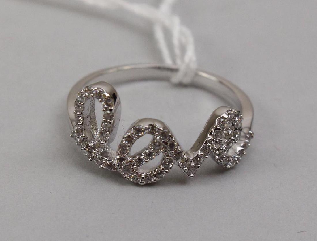 STERLING RING. CZ. LOVE (1 of 1)