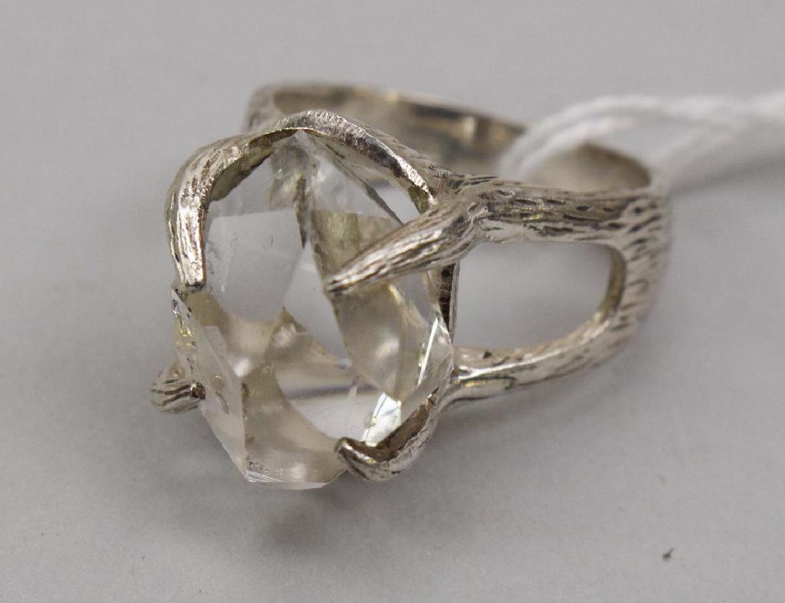 STERLING RING. DEB GUYOT. HERKIMER DIAMOND (1 of 1)