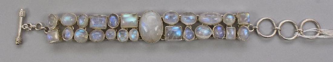 STERLING BRACELET. RAINBOW MOONSTONE (1 of 1)