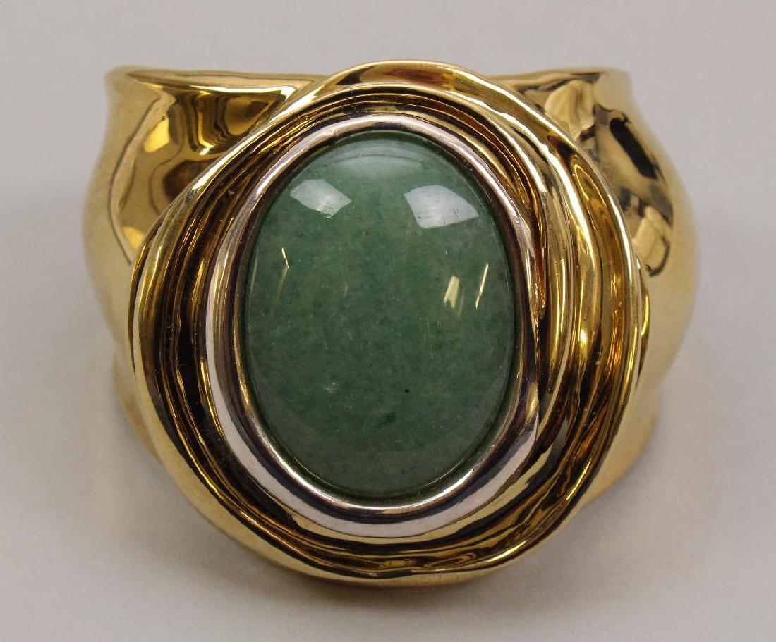 STERLING AND BRASS BRACELET. RLM STUDIO. AVENTURINE (1 of 1)