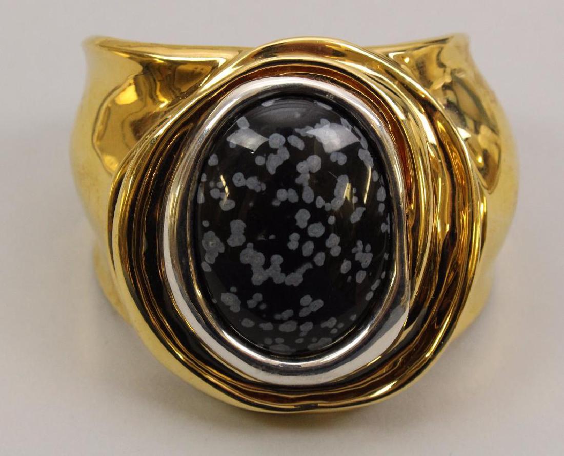 STERLING AND BRASS BRACELET. RLM STUDIO. SNOWFLAKE (1 of 1)