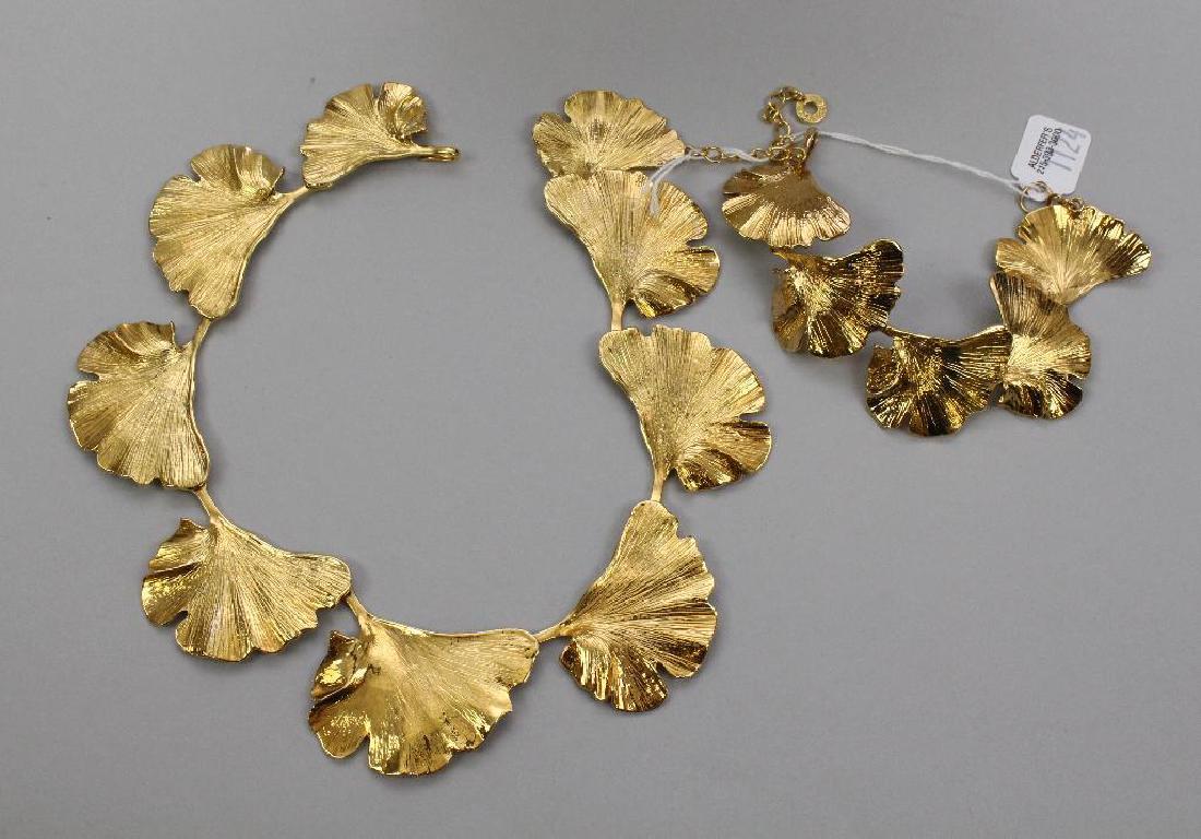 NECKLACE, BRACELET. J. HORNIG. GINKO LEAF (1 of 1)