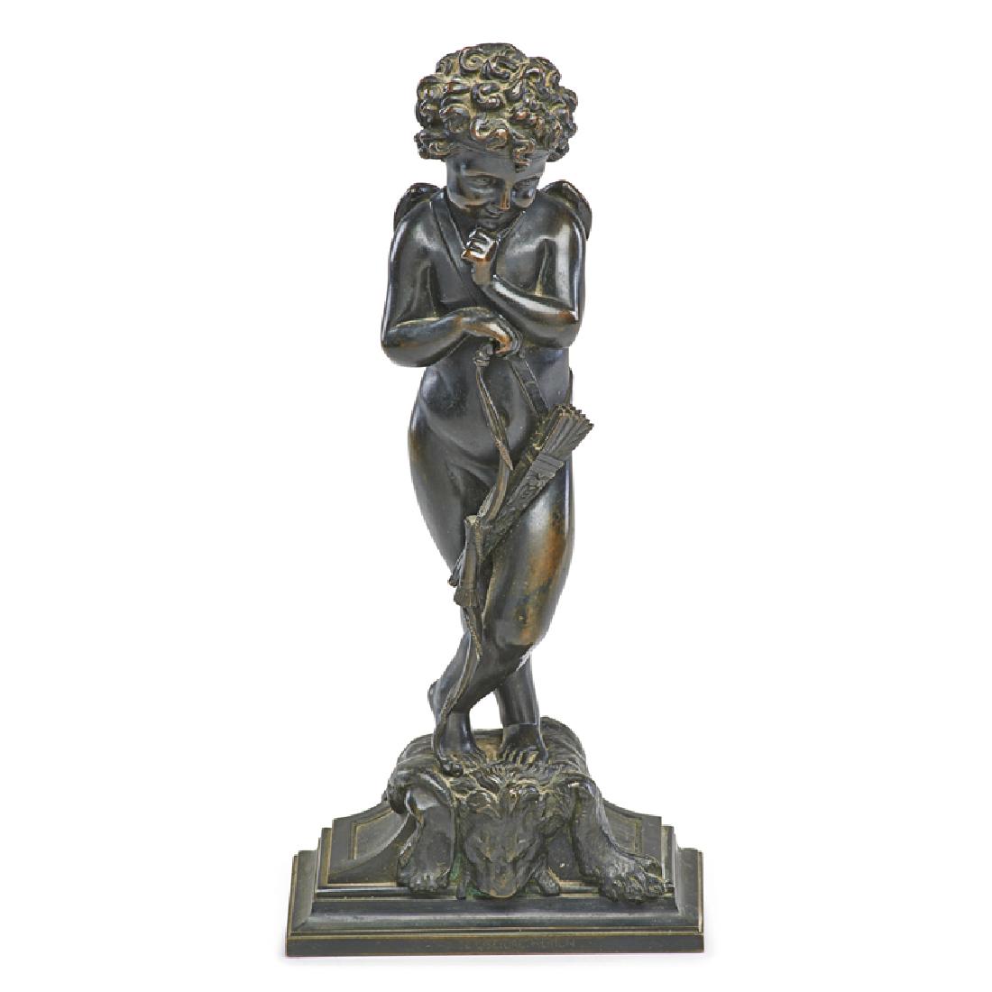 ALFRED LOUIS HABERT (French, 1824-93): 1 Prix de Ciselure Ruilon" Bronze Signed and marked "BEAUX ARTS 1861" 10 1/2