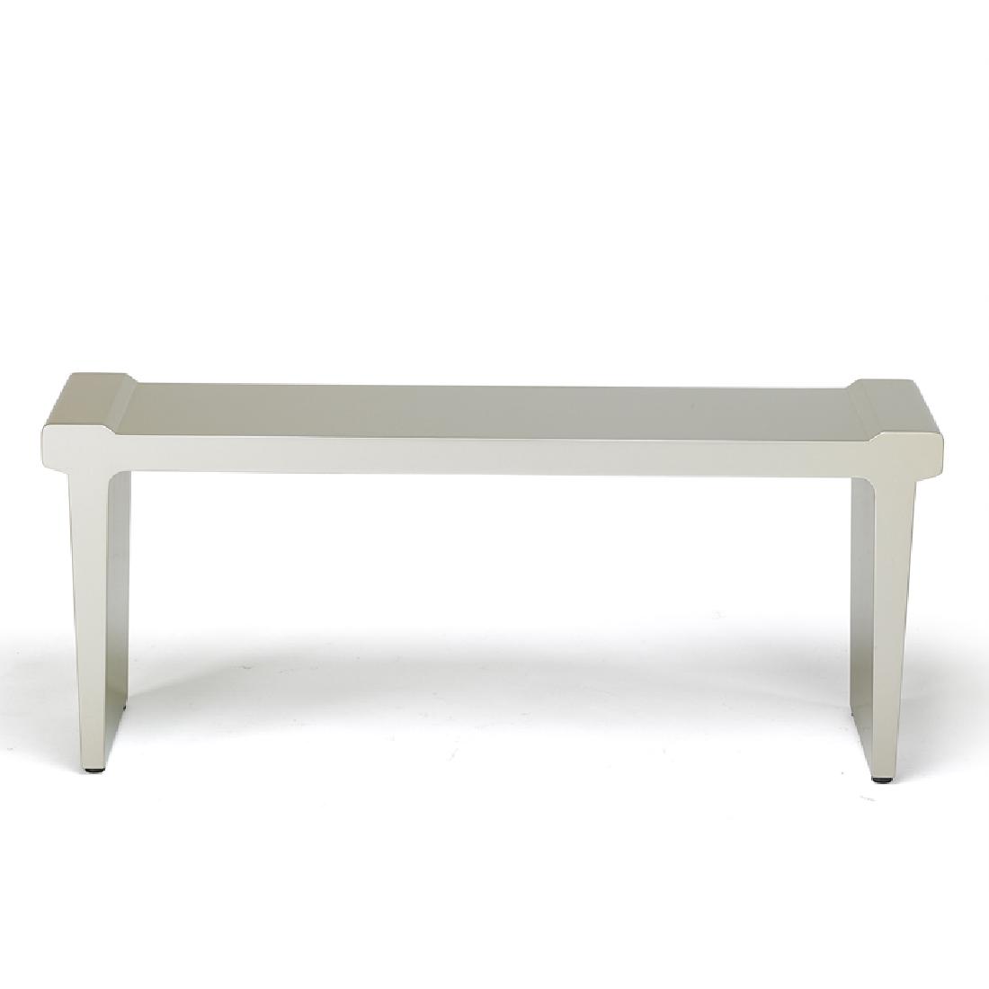 RON SEFF: Altar console table, New York, 2000s; Enameled wood; Unmarked; 30" x 72" x 18"
