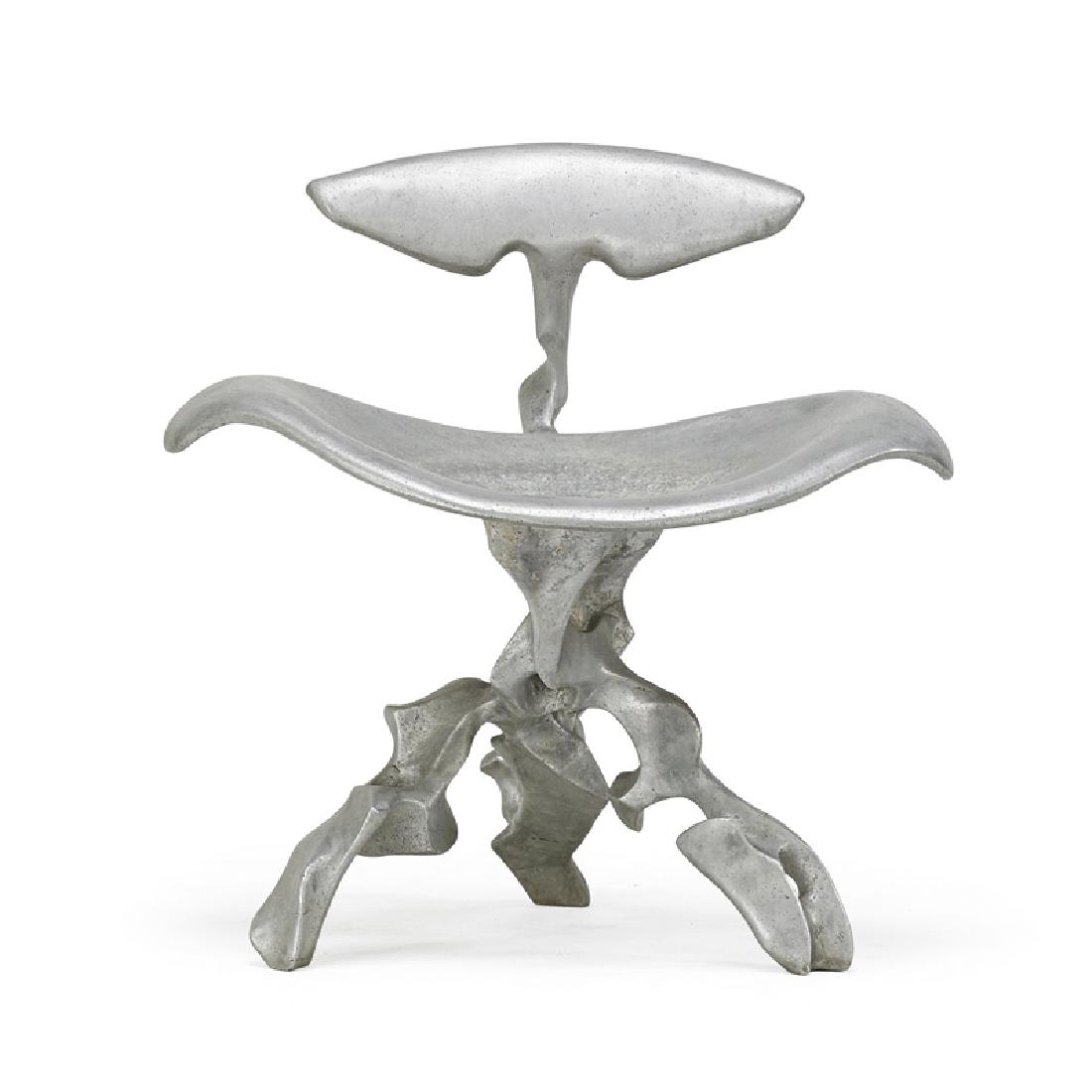 DENIS WAGNER Sculptural aluminum chair (1 of 7)