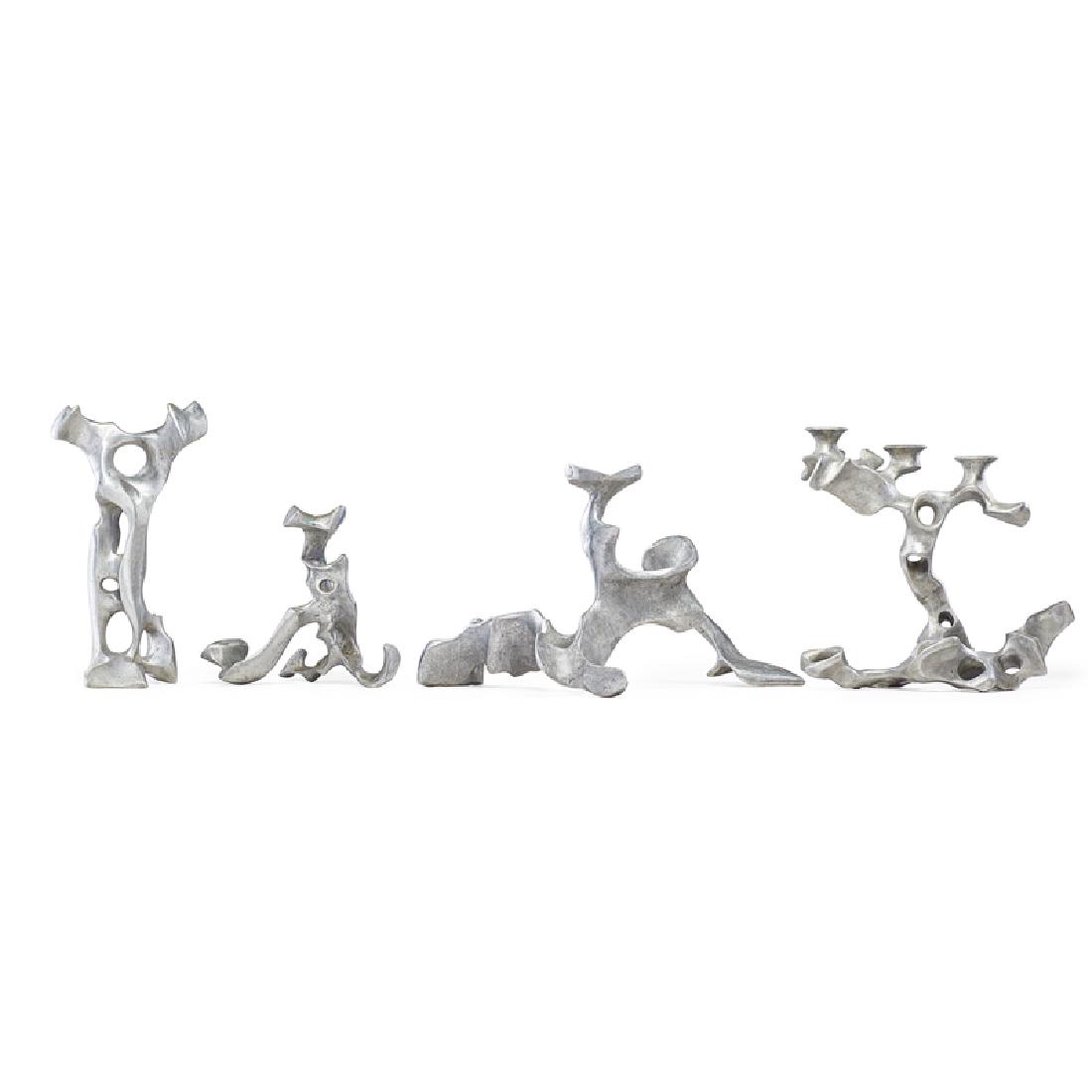 DENIS WAGNER Four large candlesticks (1 of 3)