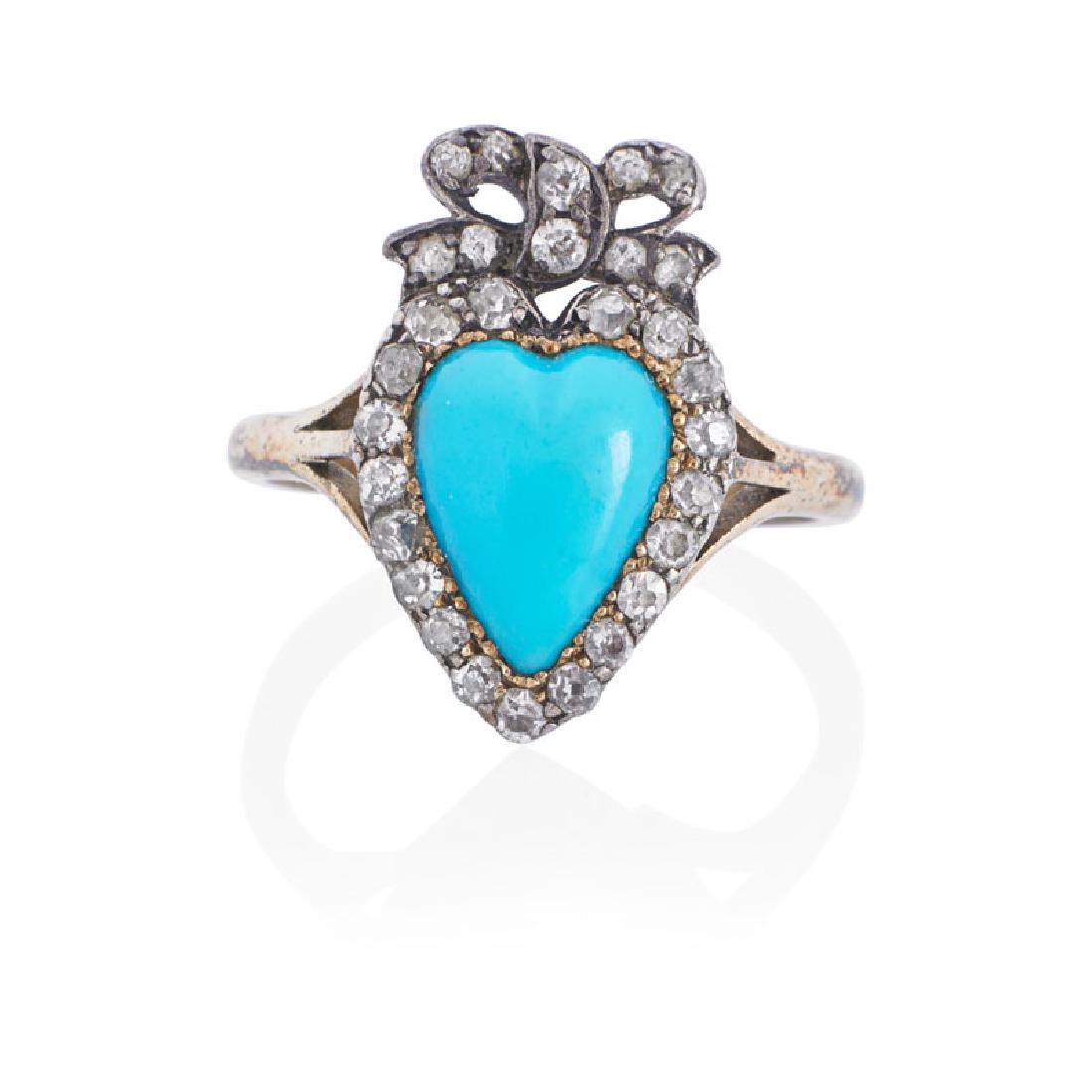 EDWARDIAN TURQUOISE & DIAMOND RING (1 of 2)