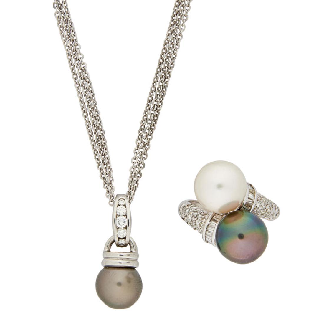 BLACK OR WHITE SOUTH SEA PEARL & DIAMOND JEWELRY (1 of 1)
