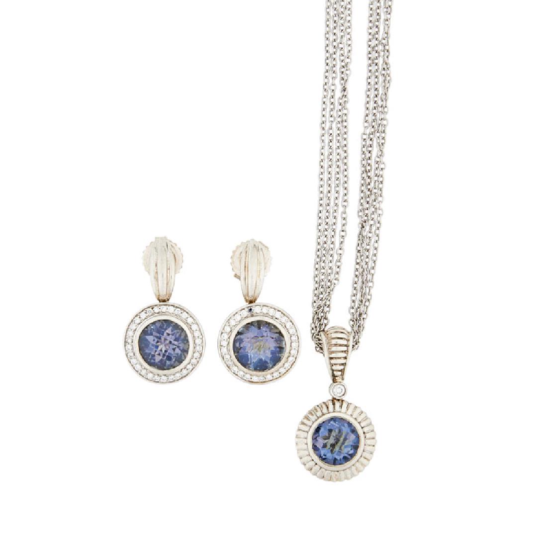 C. KRYPELL BLUE SPINEL, DIAMOND & WHITE GOLD JEWELRY (1 of 1)