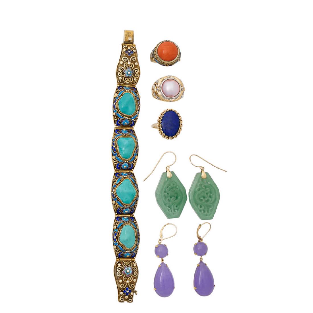 ASIAN GEM SET YELLOW GOLD OR SILVER JEWELRY (1 of 1)