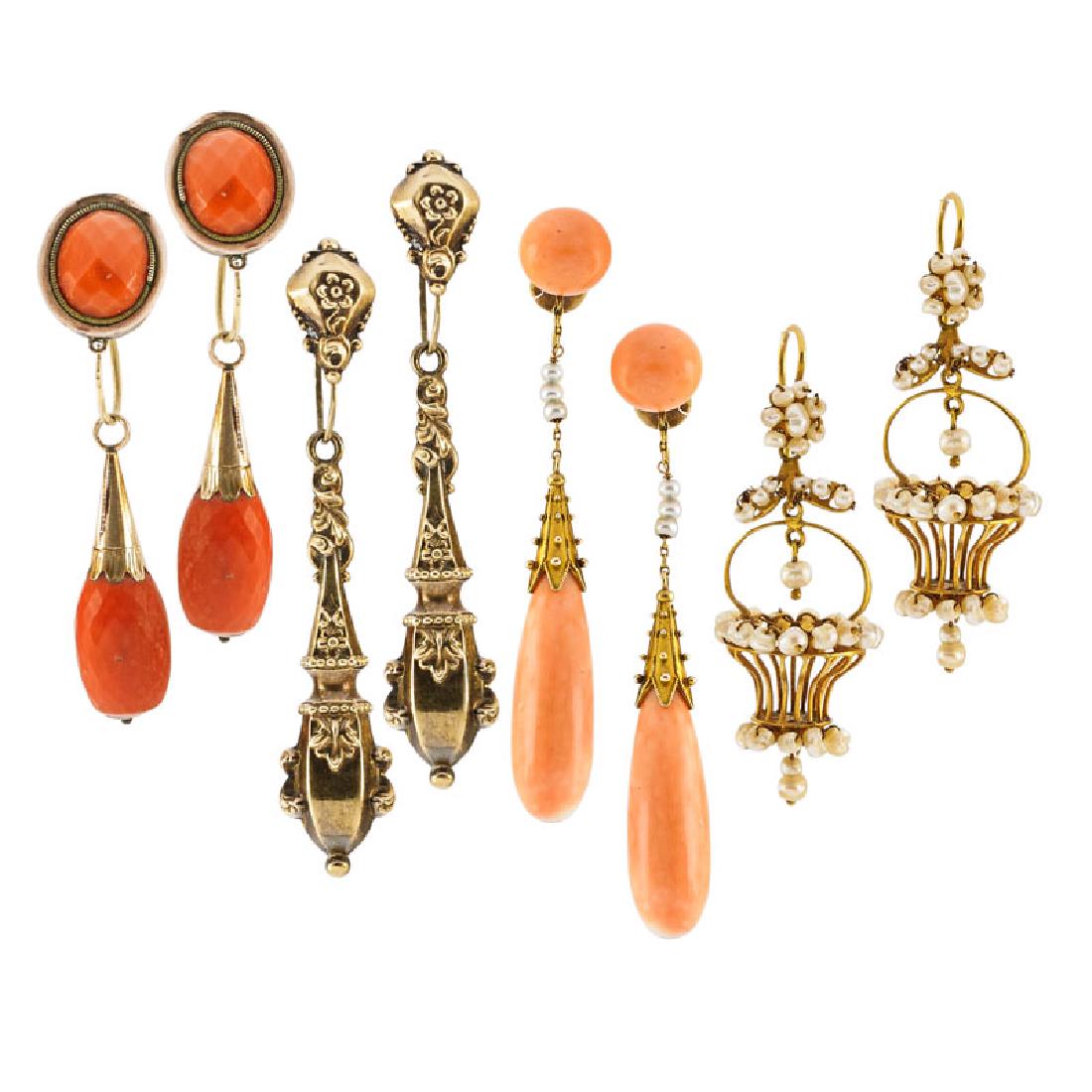 COLLECTION OF ANTIQUE DROP EARRINGS (1 of 1)