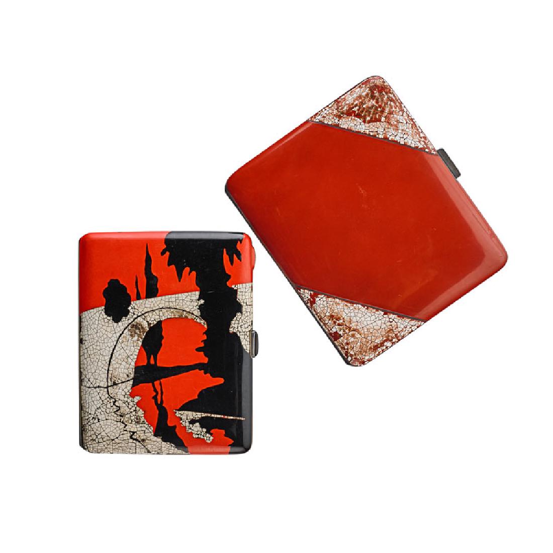 EGGSHELL MOSAIC ENAMELED CIGARETTE CASES, INCL. DUNHILL (1 of 10)