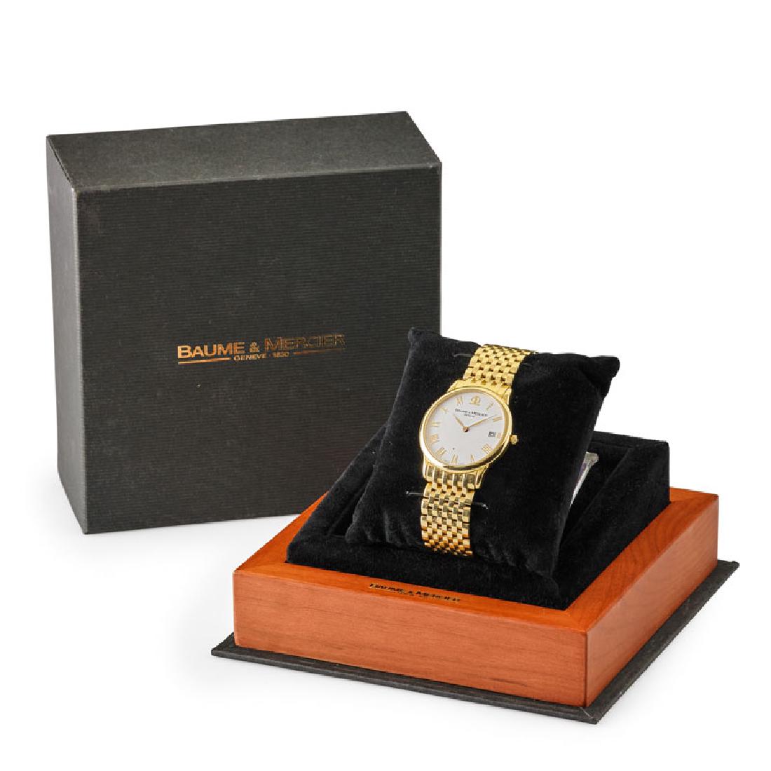 GENTLEMAN'S BAUME & MERCIER YELLOW GOLD WATCH (1 of 2)