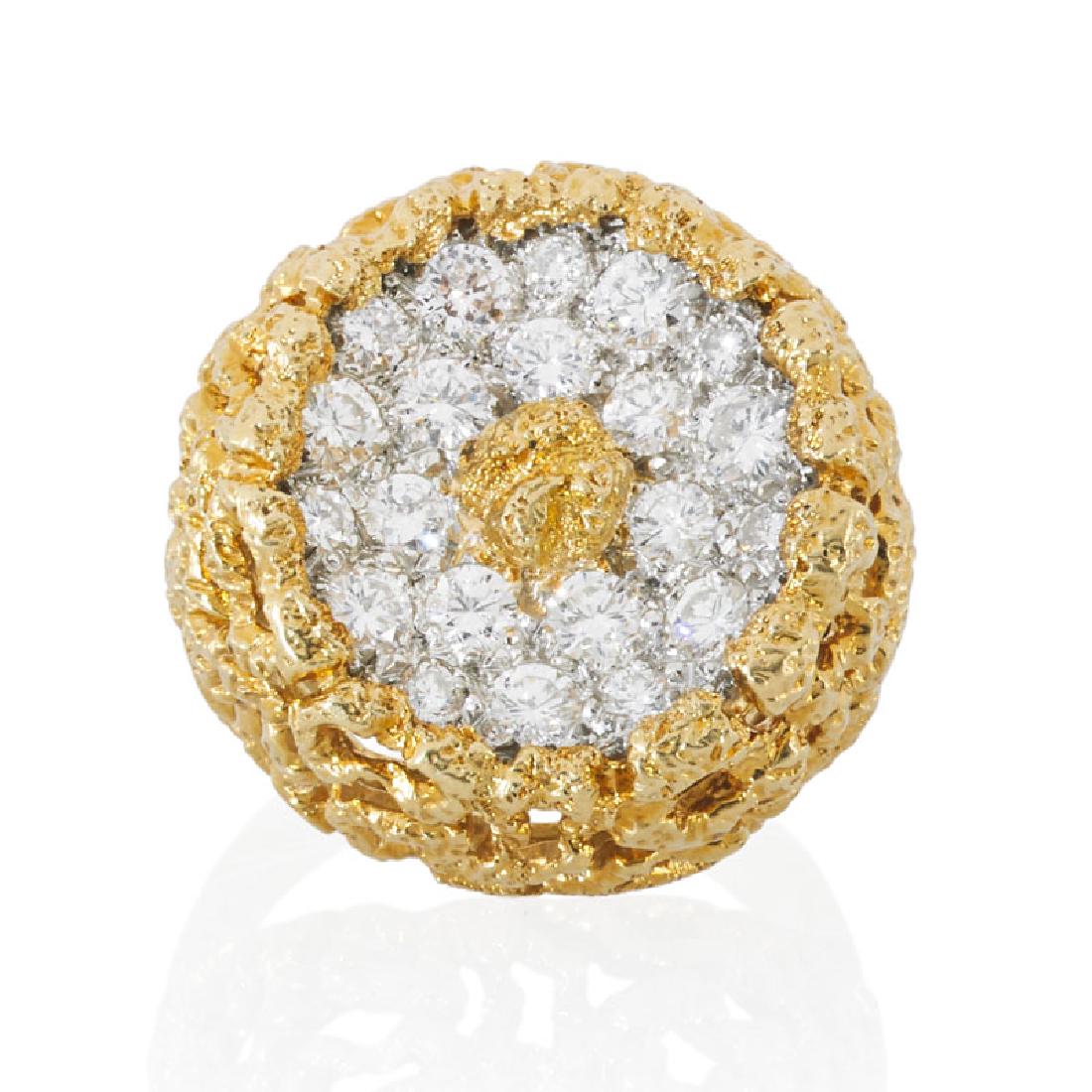 CONTEMPORARY DIAMOND & YELLOW GOLD RING (1 of 2)