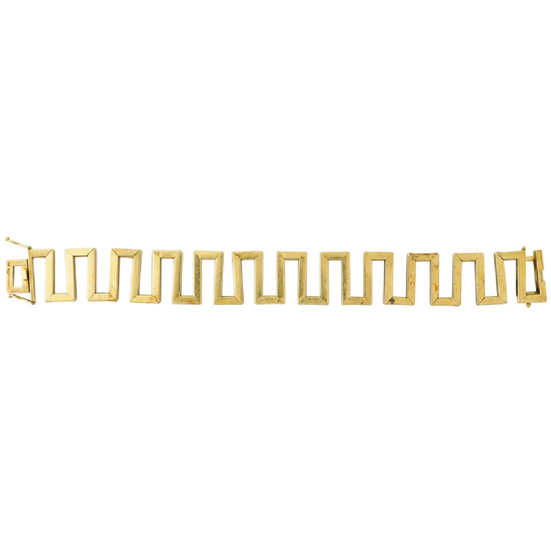TIFFANY & CO. YELLOW GOLD STRAP BRACELET (1 of 1)