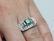 ART DECO EMERALD & DIAMOND PLATINUM RING - 2