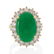 JADE, DIAMOND & YELLOW GOLD RING