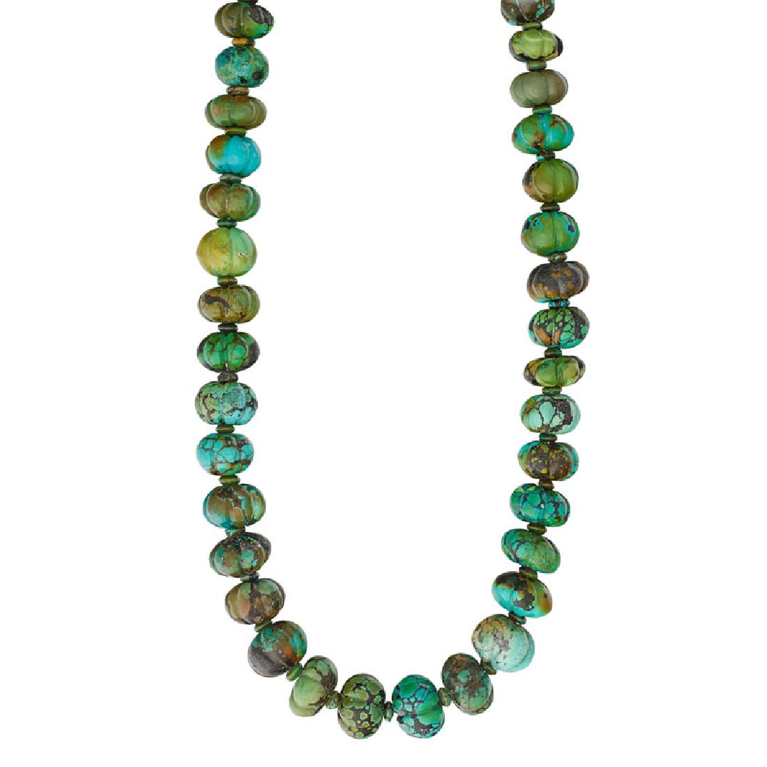 TURQUOISE BEAD NECKLACE (1 of 1)