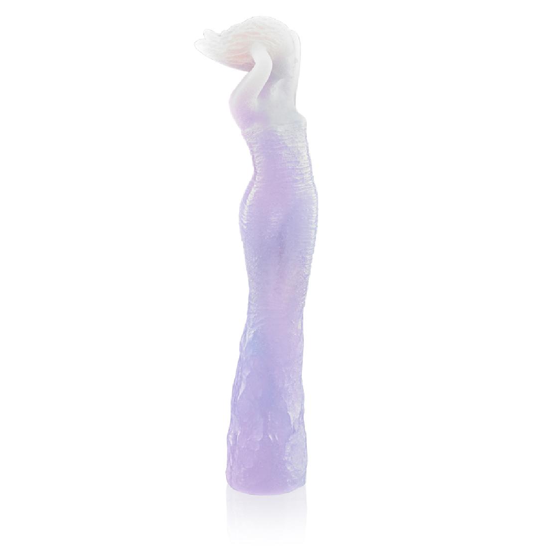 DAUM PATE DE VERRE GLASS SCULPTURE: "Apolline," France, late 20th c.; Etched Daum France 294/425; 14" x 3"; Provenance: The Adriana Williams Collection