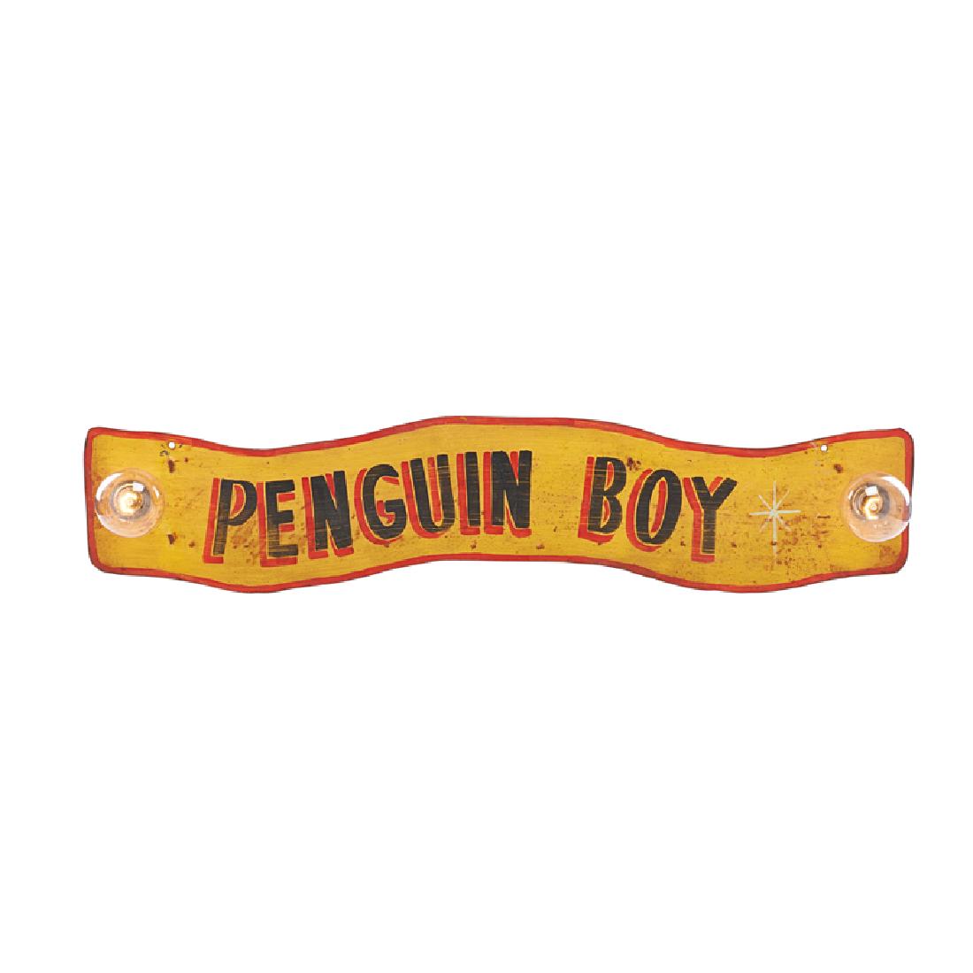 "PENGUIN BOY" CIRCUS SIDESHOW SIGN (1 of 2)