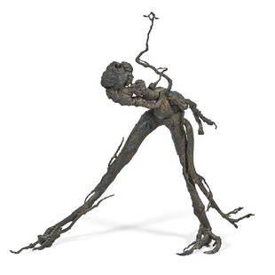 RICHARD ROSENBLUM (American, 1941-2000): "Abduction," 1985; Metal; Unmarked; 23" x 21" x 12"; Exhibition: "Richard Rosenblum Sculpture," Allan Stone Gallery, New York, 1986; "The Reemergent Figure: Seven Sculptors at Storm King Art Center,"