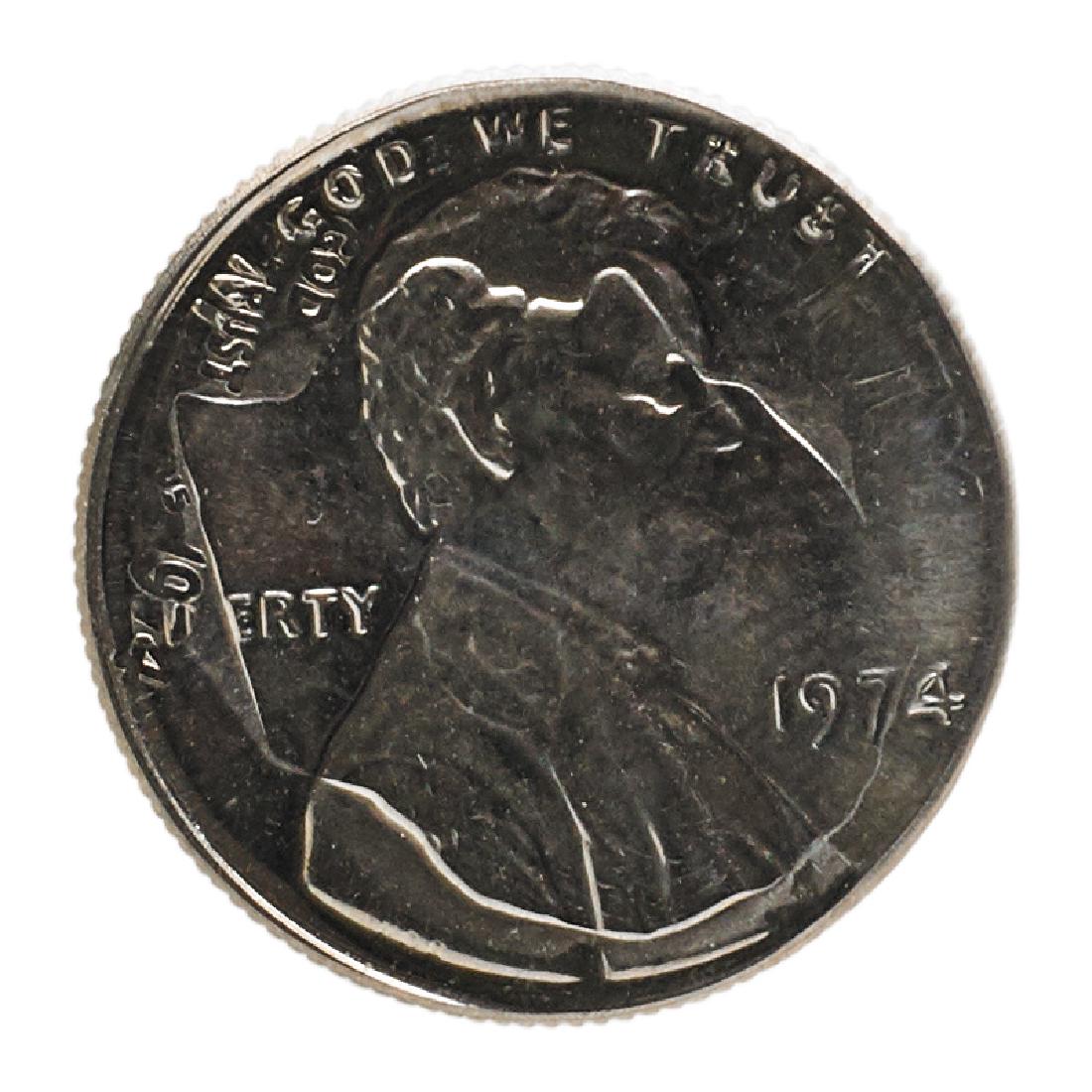 U.S. 1974 1C STRUCK ON 10C MINT ERROR COIN (1 of 2)