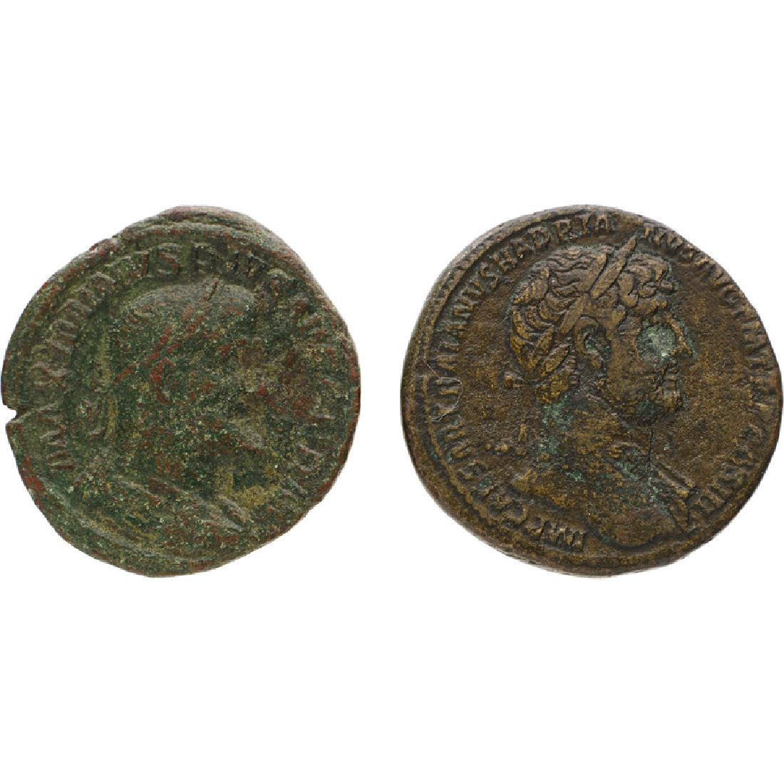 ANCIENT ROMAN AE SESTERTIUS COINS (1 of 3)