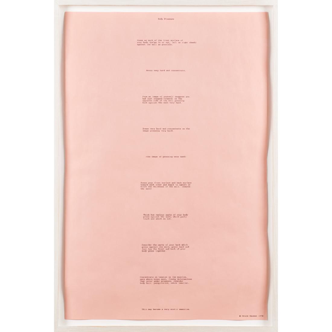 BRUCE NAUMAN (American, b 1941) (1 of 3)