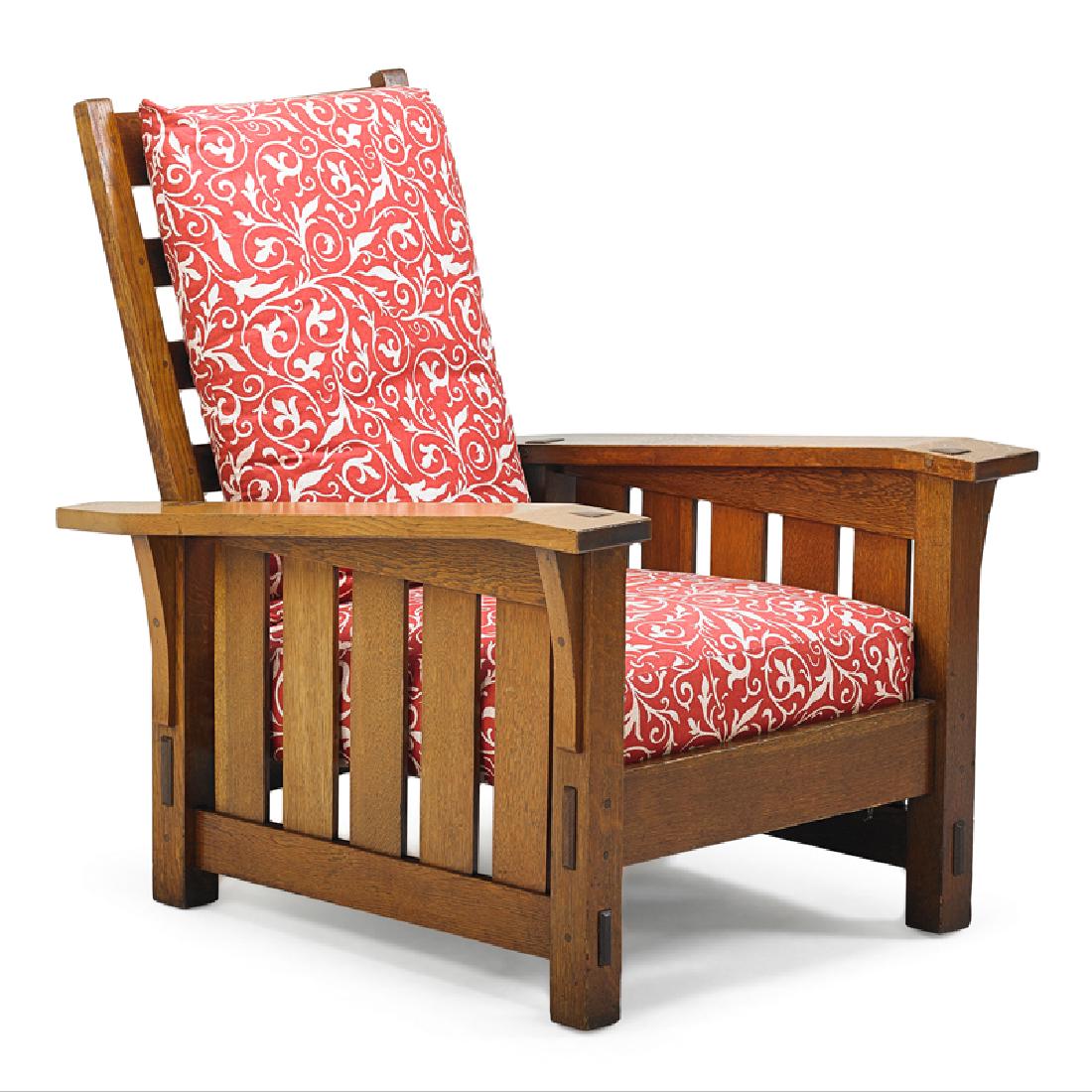 Gustav Stickley Drop Arm Slatted Morris Chair Sep 23 2018 Rago Gustav Stickley Drop Arm Slatted Morris Chair Sep 23 2018 Rago Arts And Auction Center In Nj