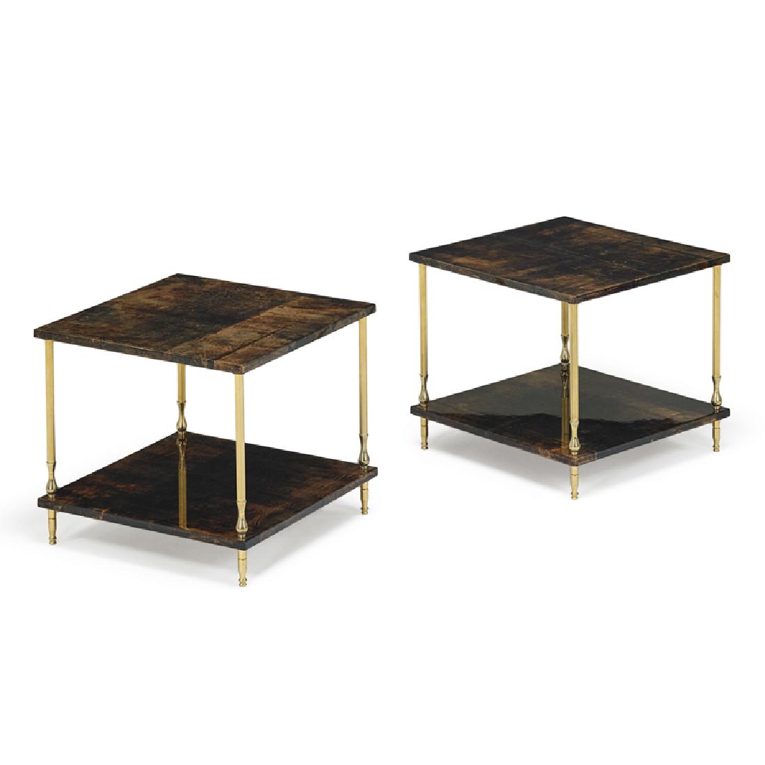 ALDO TURA Pair of side tables (1 of 4)