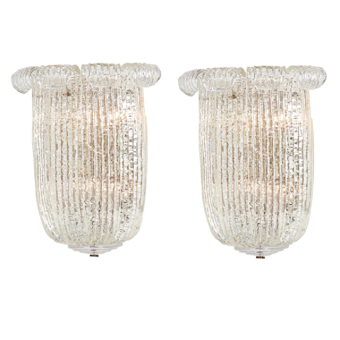 BAROVIER & TOSO Pair of large sconces (1 of 1)