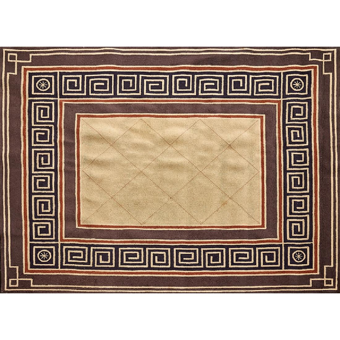 EDWARD FIELDS Rug: EDWARD FIELDS Rug, USA, 1991 Manufacturer marks to reverse 90" x 74"