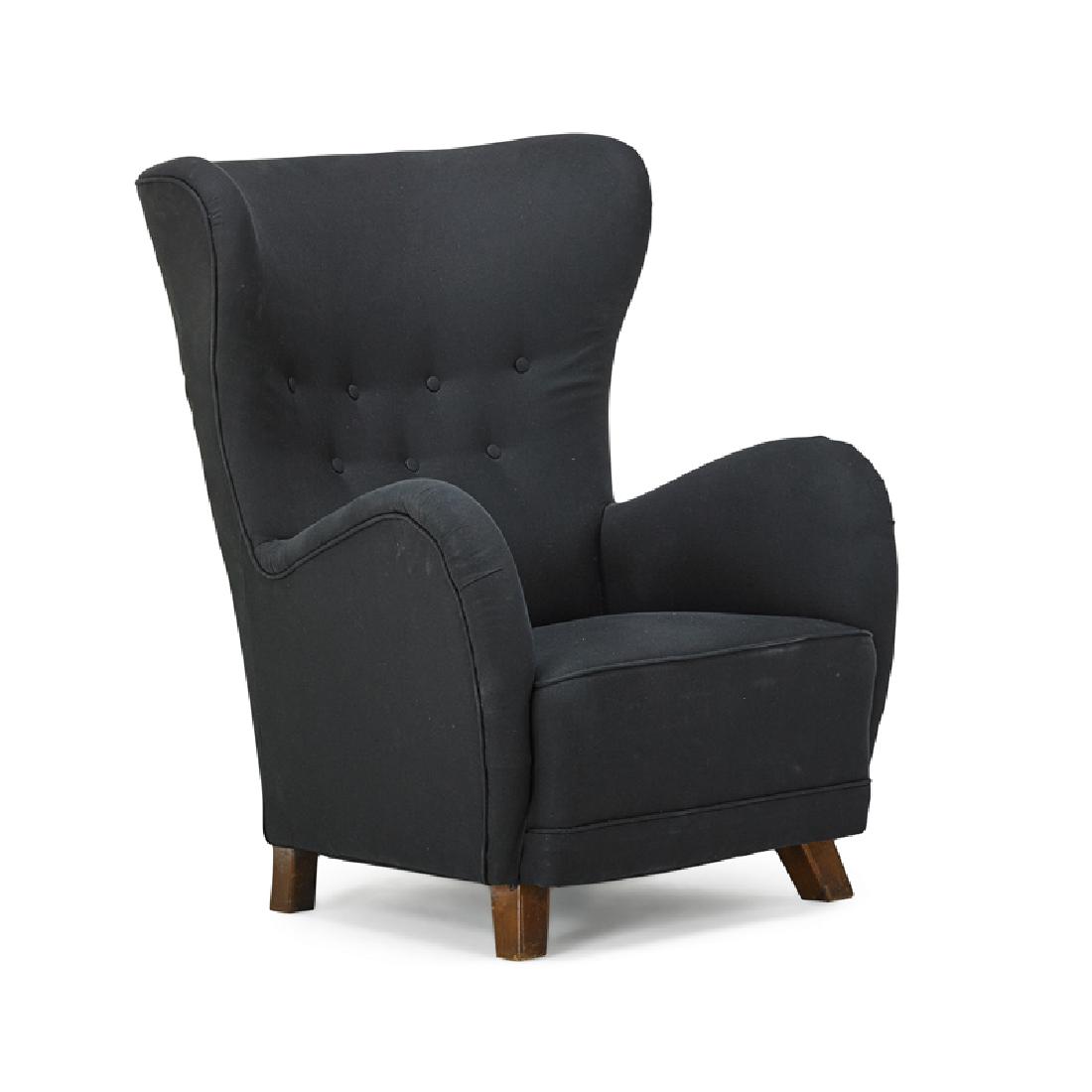FLEMMING LASSEN (Attr.) Tall-back lounge chair (1 of 4)