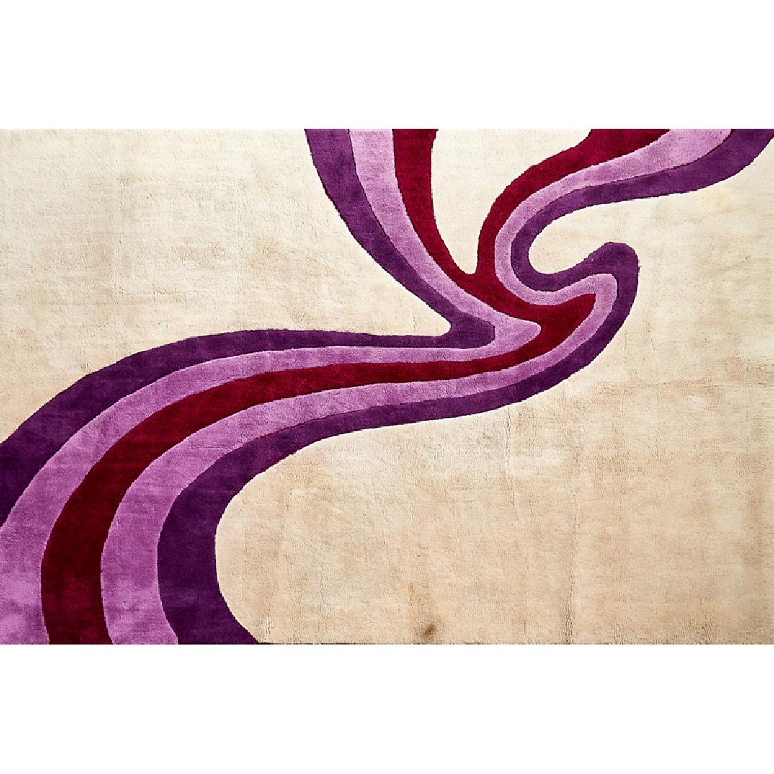 EDWARD FIELDS Rug: EDWARD FIELDS Crosscurrent rug, New York, 1970s Wool Fabric label 149" x 105"