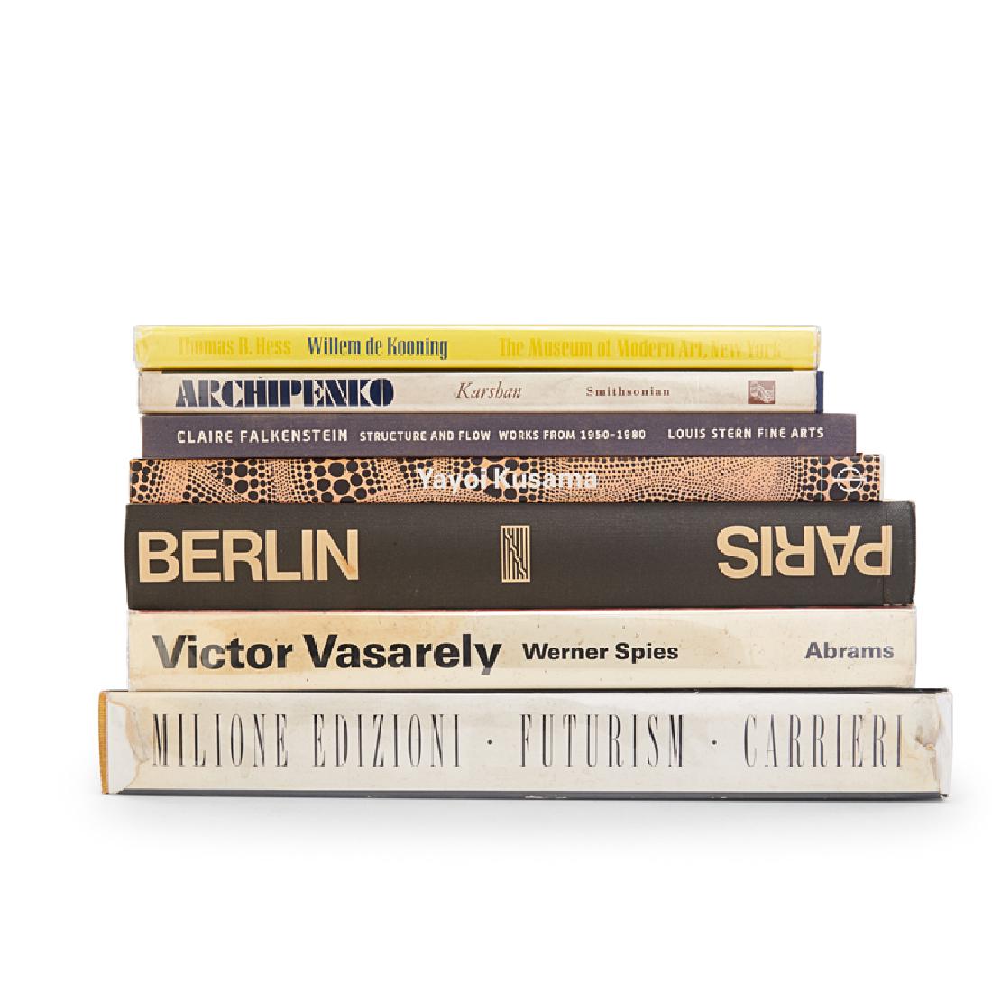 FINE ART BOOKS: FINE ART BOOKS Seven books on Claire Falkenstein, Yayoi Kusama, Willem De Kooning, Alexander Archipenko, Victor Vasarely, futurism, and more Please see online catalog for full listing