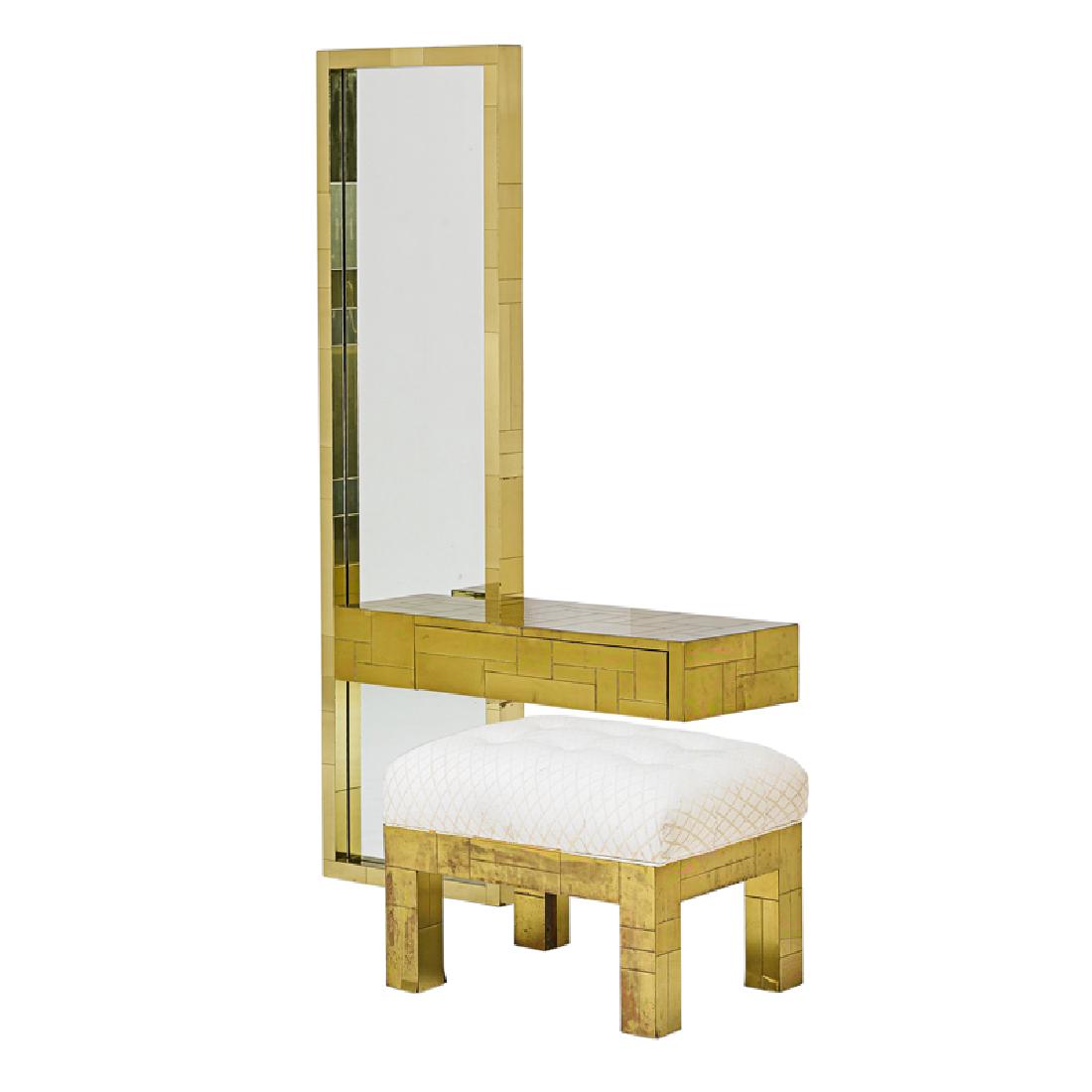 PAUL EVANS Cityscape mirror, console, and bench (1 of 5)