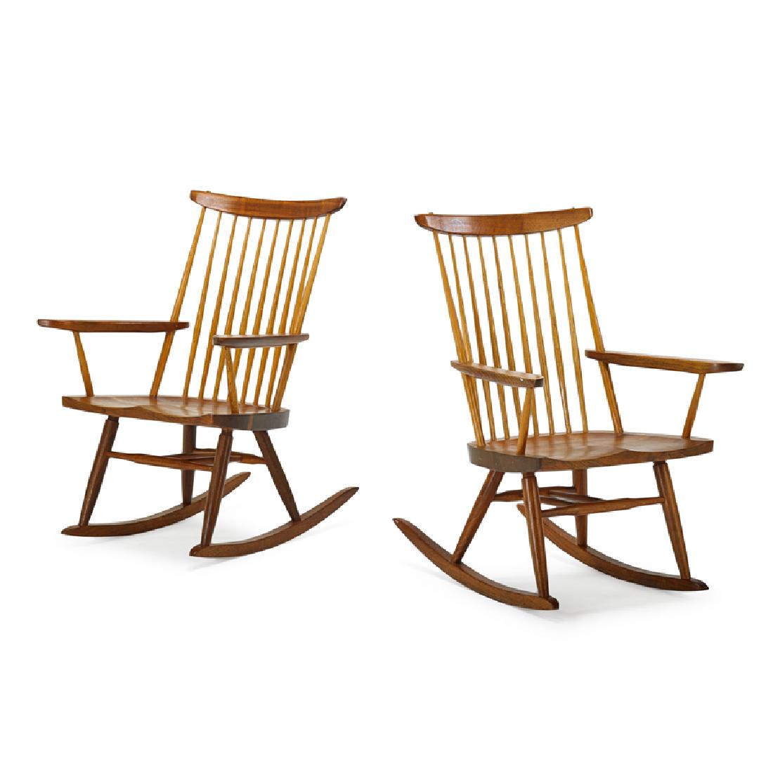 Nakashima Pair Of Rocking Chairs