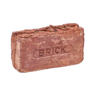 ROBERT ARNESON Brick sculpture: ROBERT ARNESON (1930 - 1992) "River Brick," California, ca. 1969 Earthenware, acrylic Unsigned 5" x 9" x 2 3/4" Provenance: Allan Stone Collection, New York