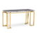MODERN BRASS PLATED CHROME CONSOLE TABLE