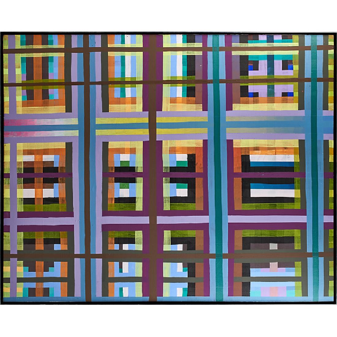 Gary Lang (American, b. 1950): Untitled, 1988; Acrylic on canvas (framed); 60" x 48 1/2"; Provenance: Property from the Collection of an Important American Corporation