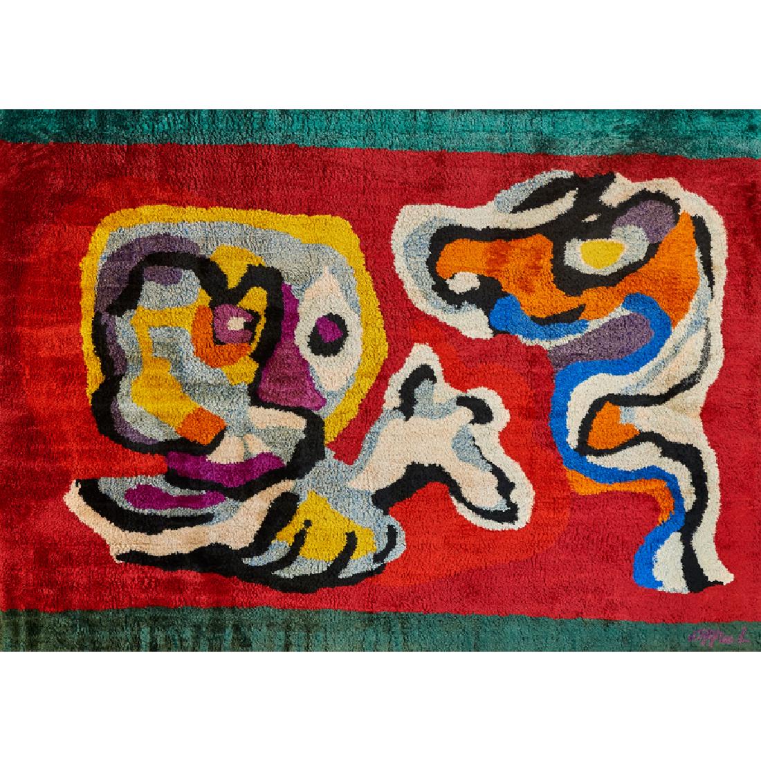 Karel Appel (Dutch, 1921-2006): Untitled; Wool; 74" x 90"; Provenance: Property from the Collection of an Important American Corporation