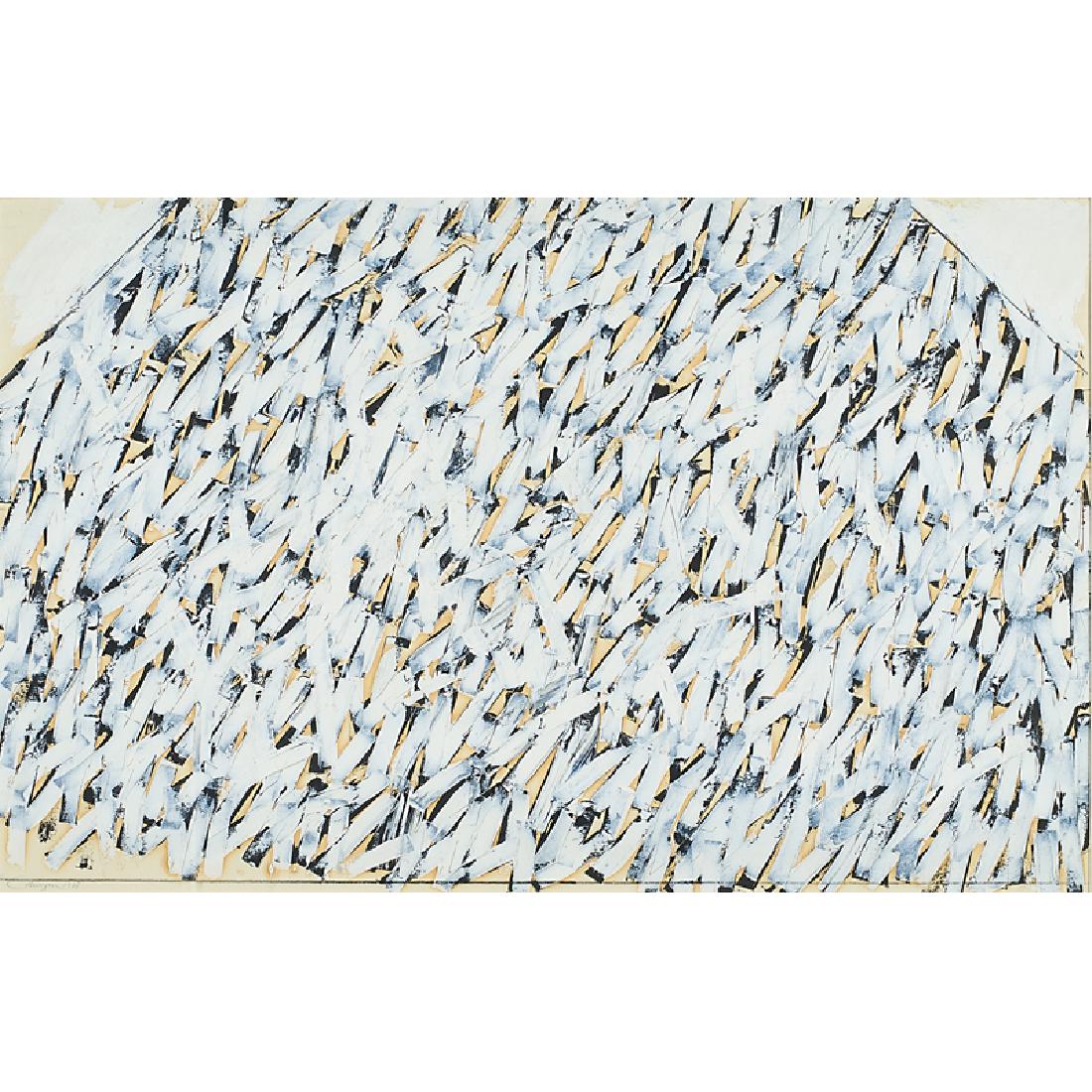 Rafael Canogar (Spanish, b. 1935): Untitled, 1978; Mixed media on paper (framed); Signed and dated; 22 3/4" x 36" (sight); Provenance: Private Collection, New York