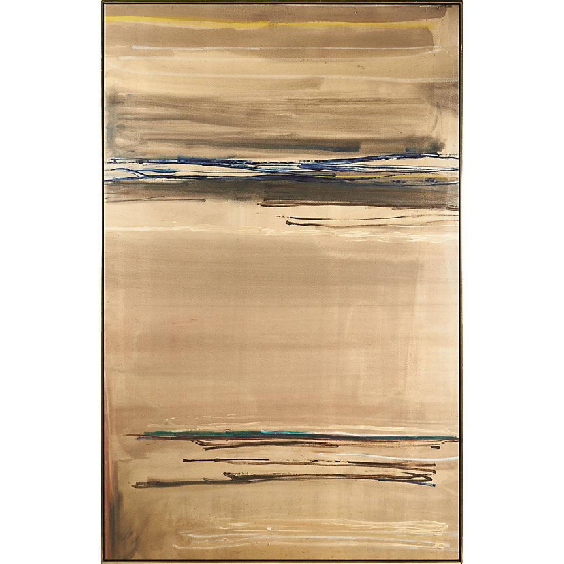 Larry Zox (American, 1937-2006): Moby Grey, 1981; Acrylic on canvas (framed); Signed, dated and titled; 87 1/4" x 55 3/4"; Exhibition: "Larry Zox", Salander-O'Reilly Gallery, New York, October 5 - 30, 1982; Provenance: Hokin Gallery