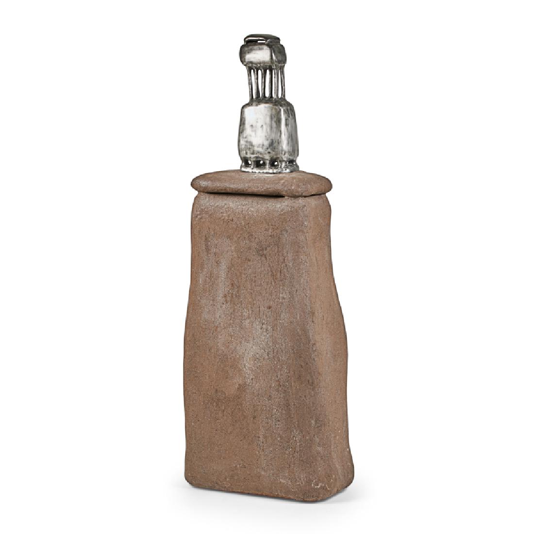 Charles Long (American, b. 1958): Measureless Perfect Half, 1996; Aluminum, coffee grounds, acrylic and styrofoam; Initialed, dated and numbered 2/3; 65" x 23" x 12"; Provenance: Private Collection