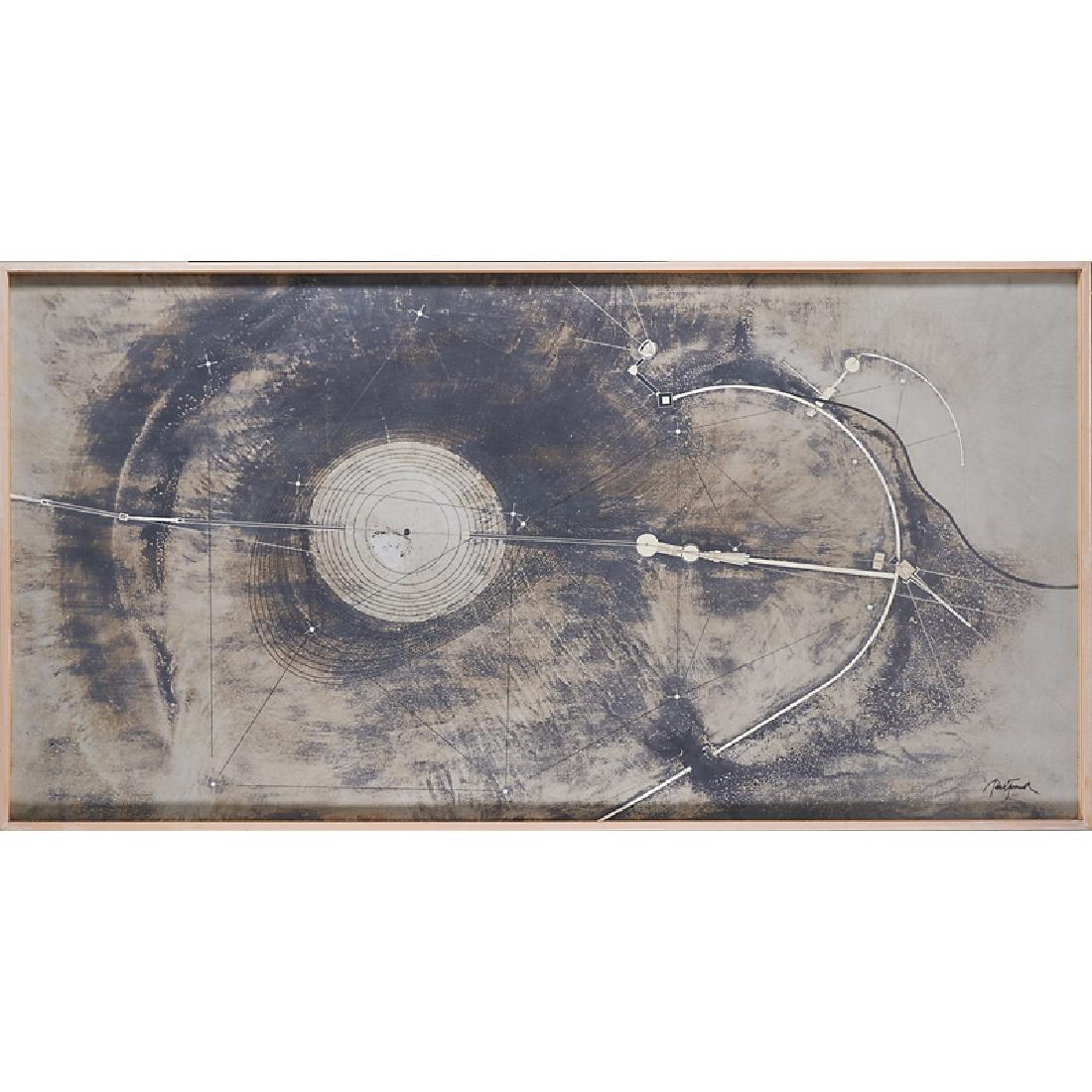 James Turrell (American, b. 1943): Positive Site Plan II, 1992; Ink, acrylic, beeswax and photographic emulsion on Mylar (framed); Signed; 40 3/4" x 78 7/8" (sheet); Provenance: Marian Locks Gallery, Philadelphia (label on verso); Priv
